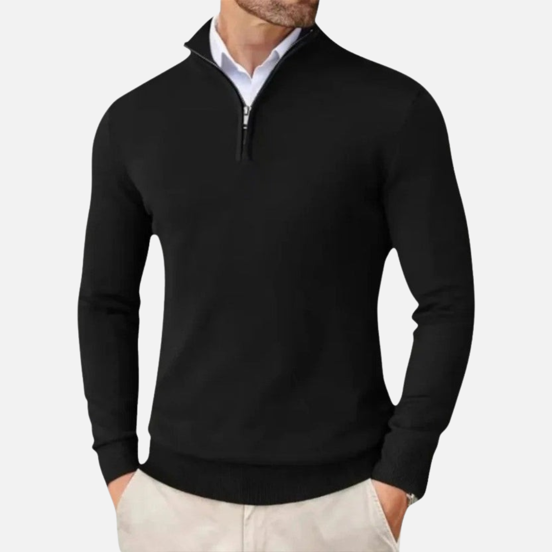 Men’s Cashmere Quarter-Zip Sweater – House of Velari