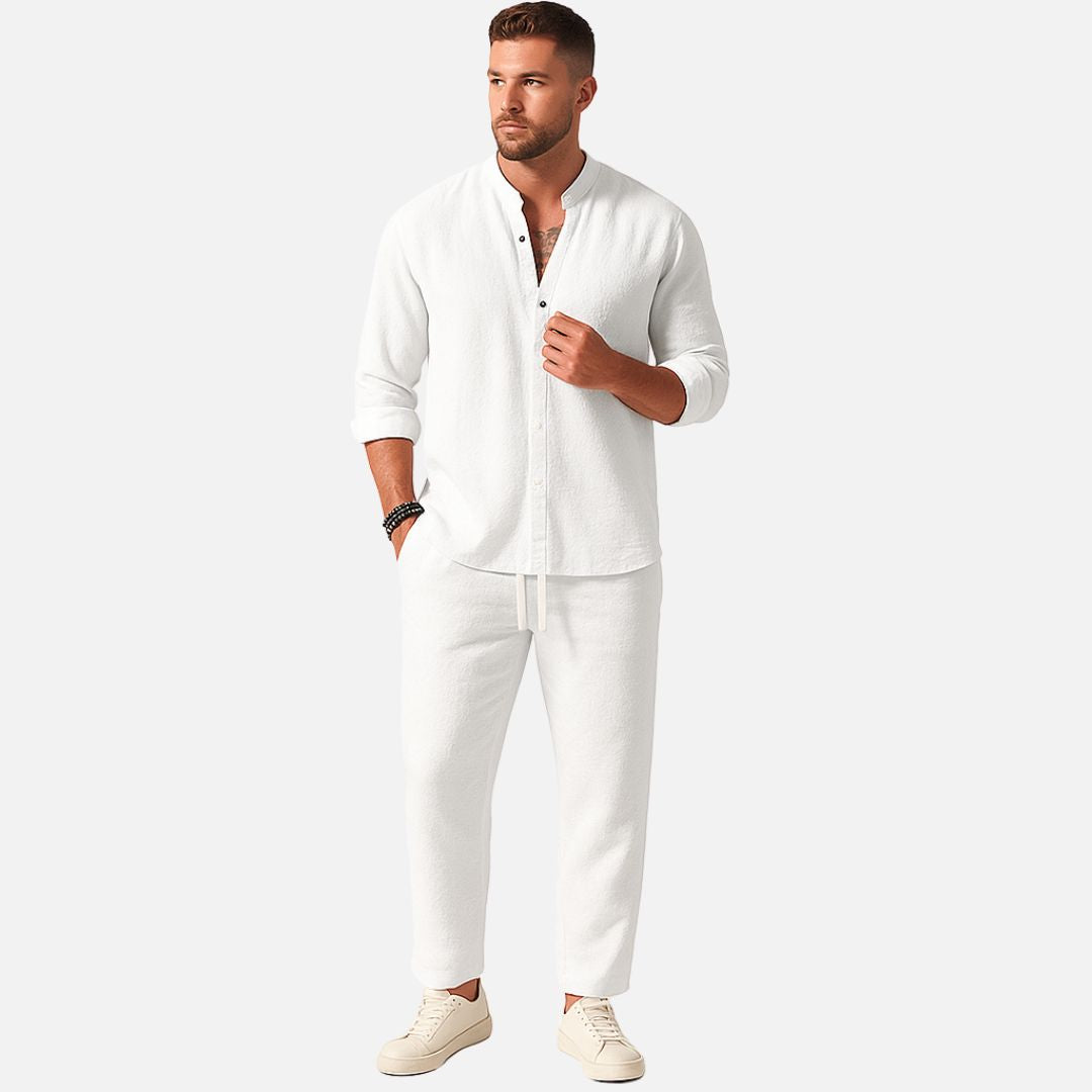 Men's Breathable Linen Lounge Set – House of Velari