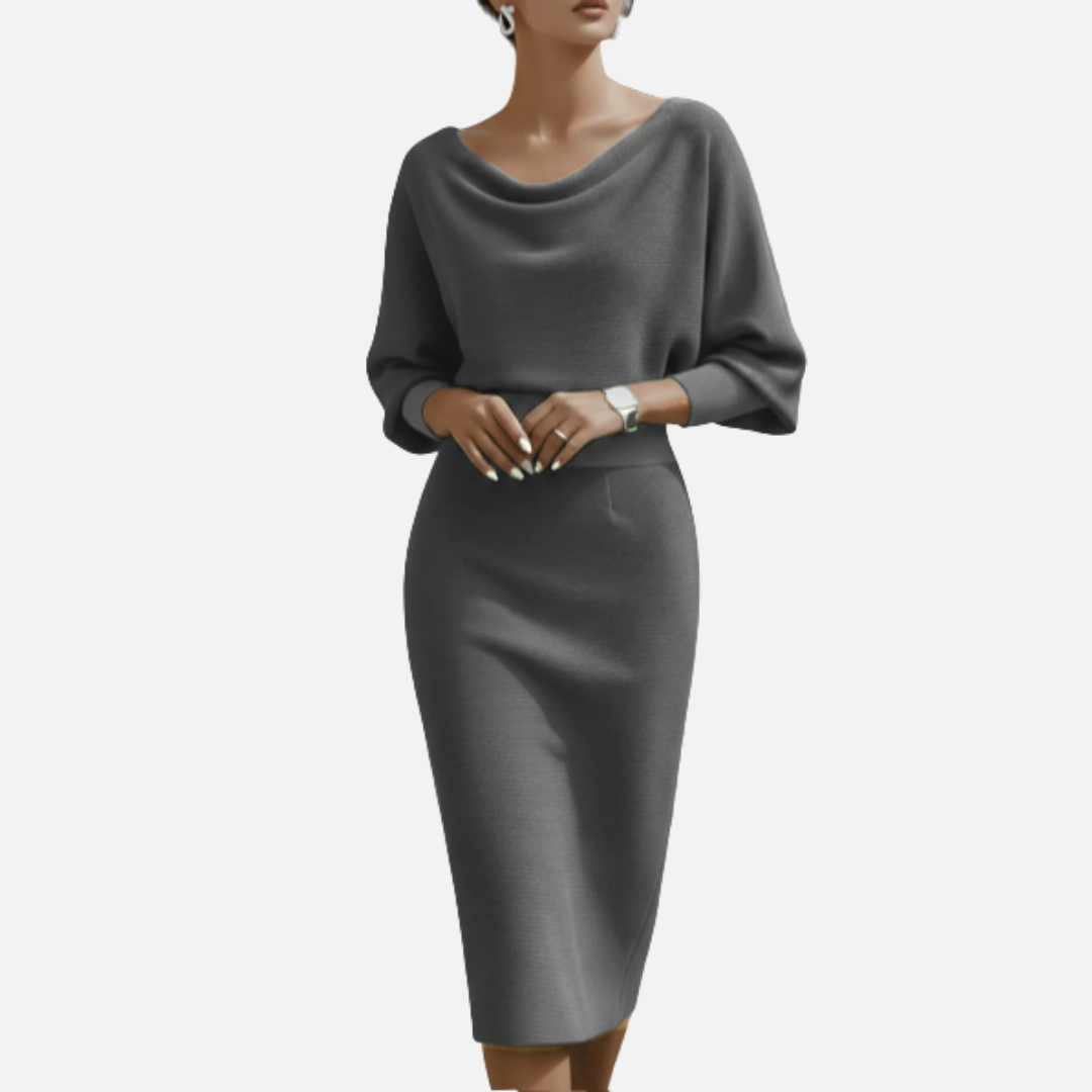 Women's Cowl Neck Midi Dress – House of Velari