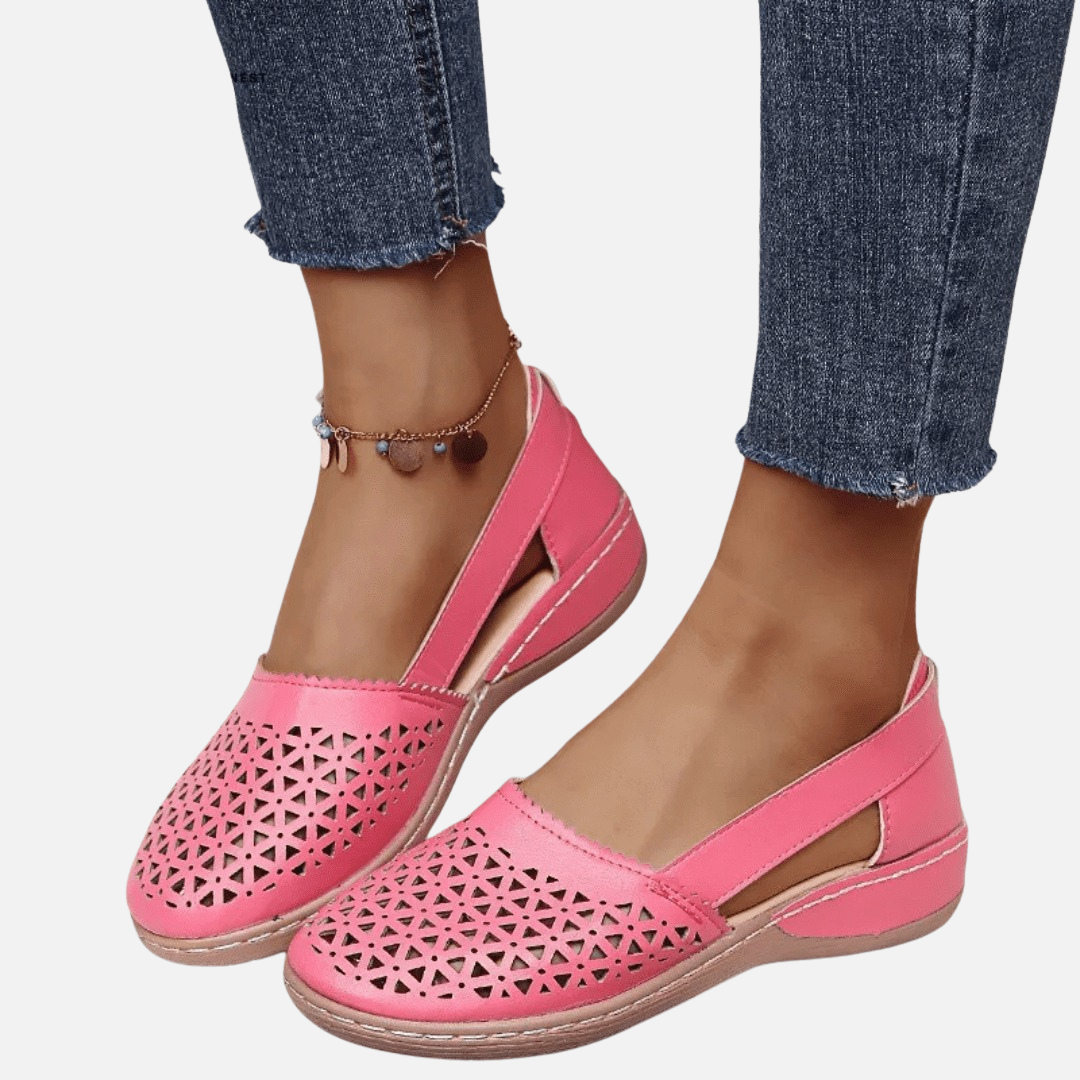 Women's Perforated Slip-On Wedge Flats Cutout – House of Velari