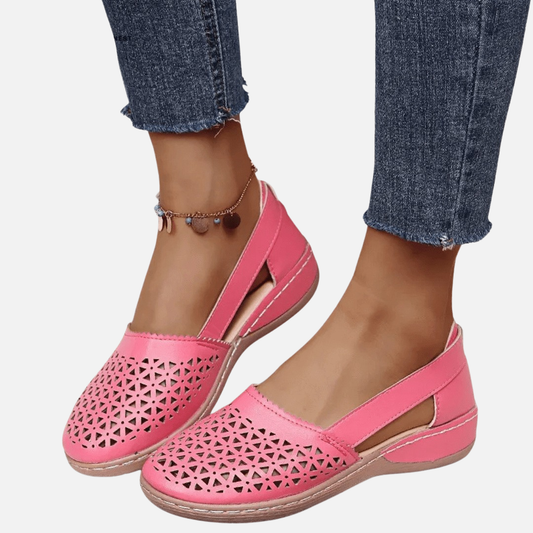 Women's Perforated Slip-On Wedge Flats Cutout – House of Velari