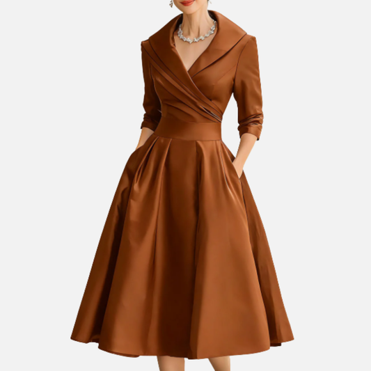 Women’s Elegant Wrap Midi Dress – House of Velari