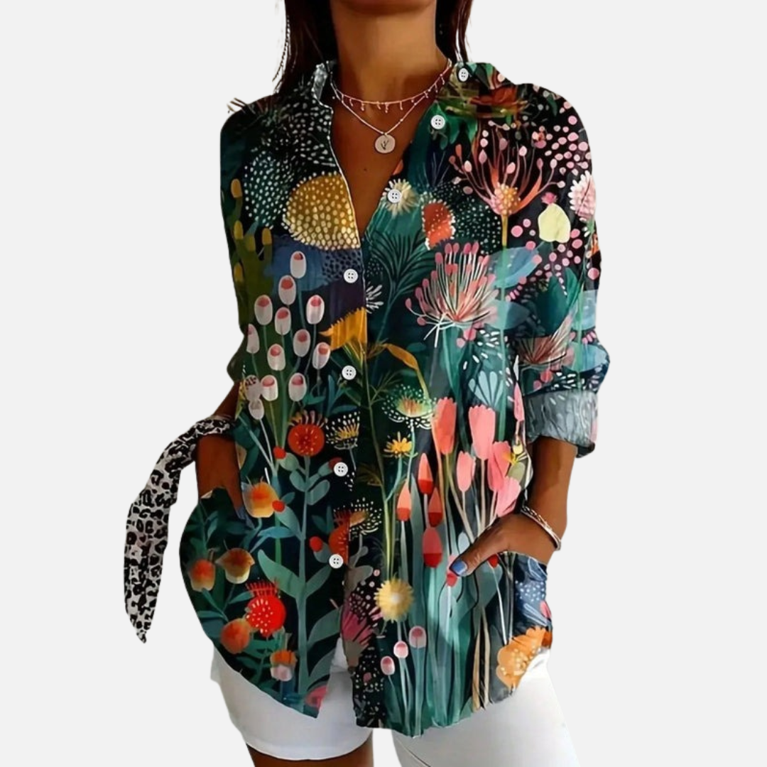 Women's Floral Button-Down Blouse – House of Velari