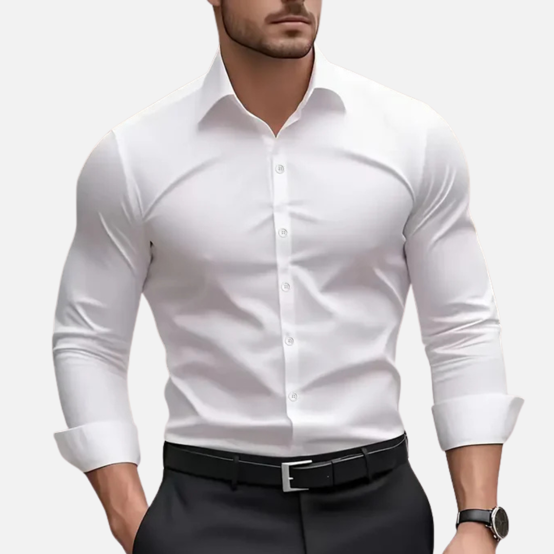 Men's Slim-Fit Long Sleeve Dress Shirt – House of Velari