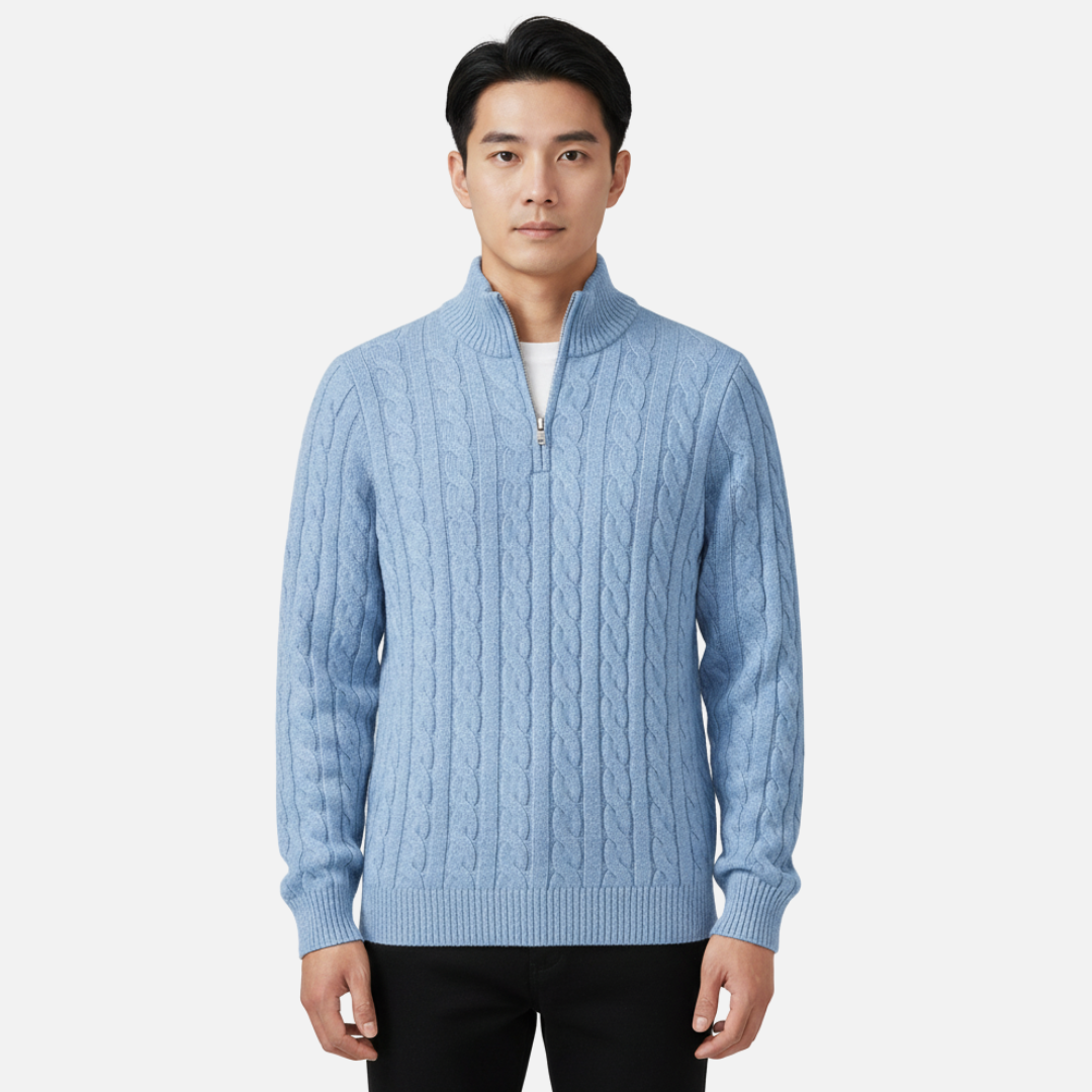 Men's Merino Wool Quarter Zip Jumper – House of Velari