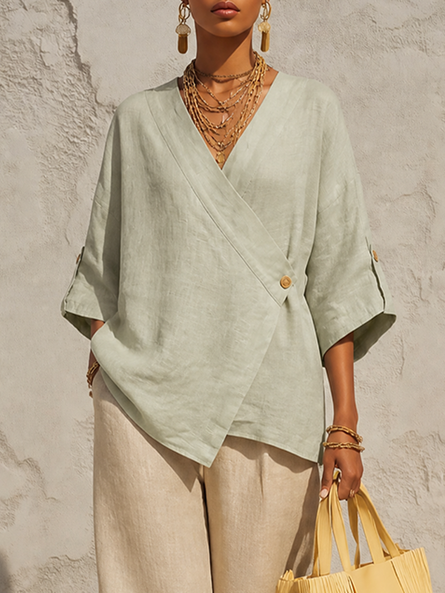Women's Linen Wrap Jacket – House of Velari