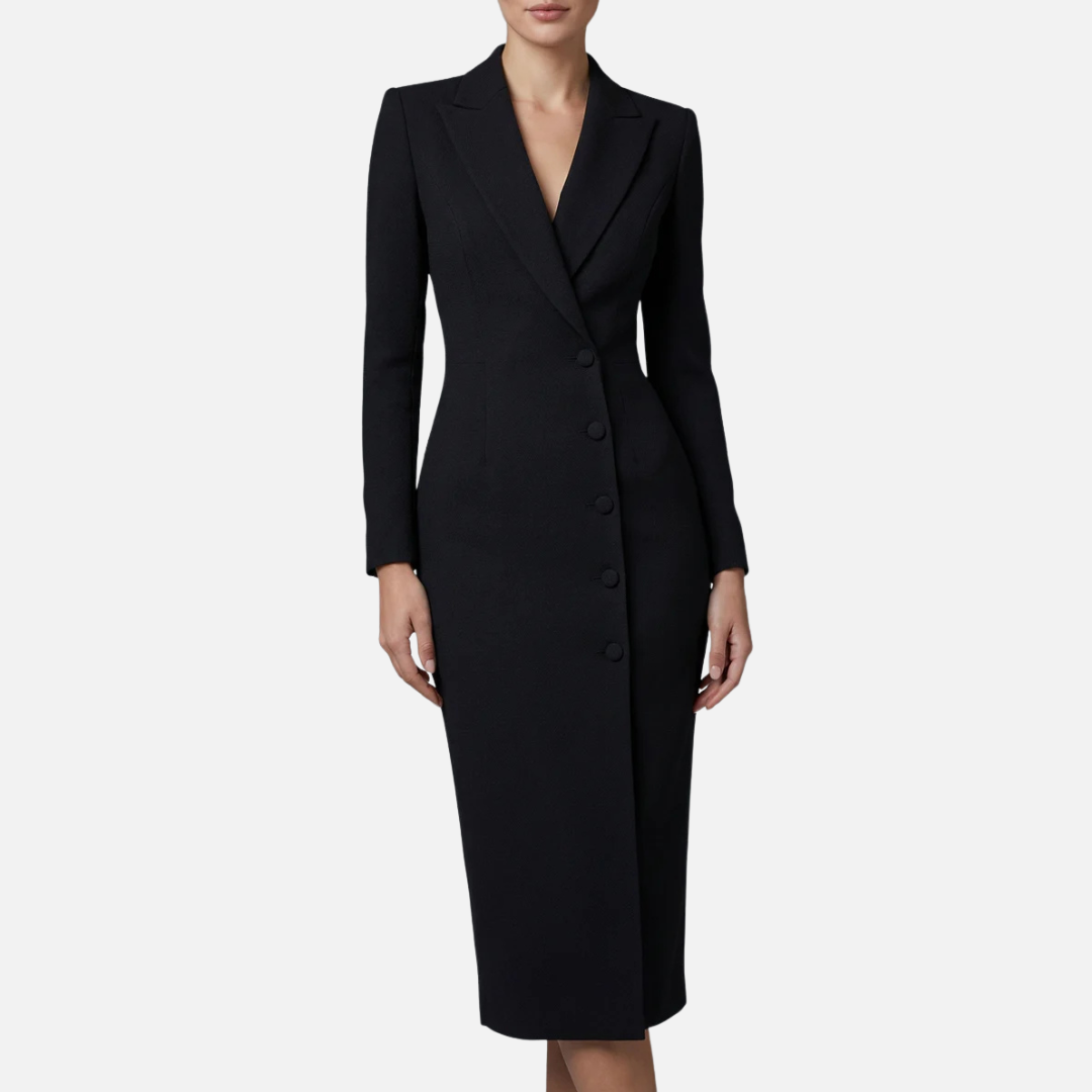 Women's Smart Lapel Midi Blazer Dress – House of Velari