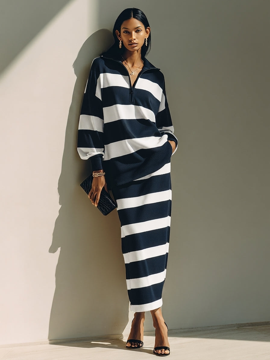 Women's Cotton Striped Two-Piece Set – House of Velari