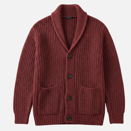 Men’s Collar Knit Cardigan – Classic Button-Up Sweater – House of Velari