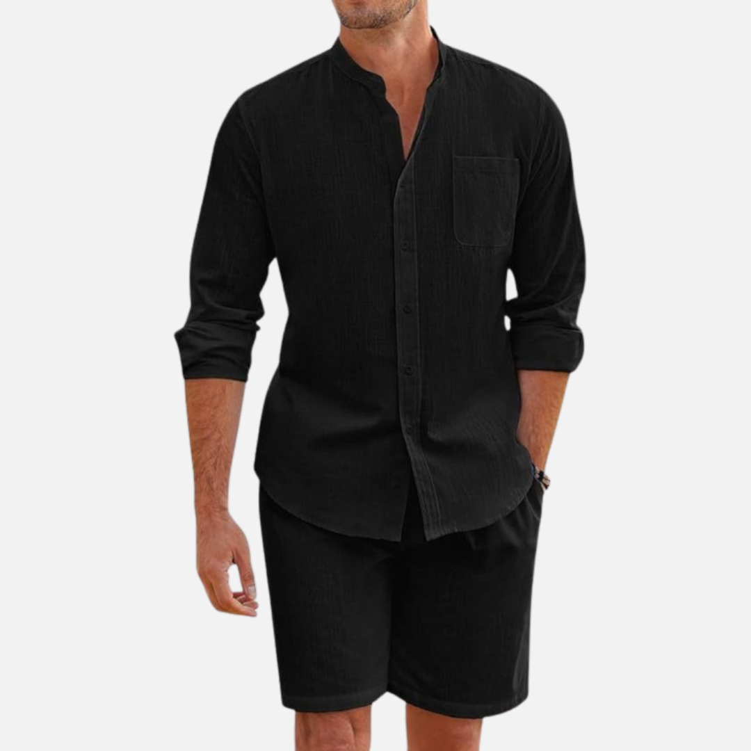 Men's Relaxed Linen Two-Piece Summer Set – House of Velari