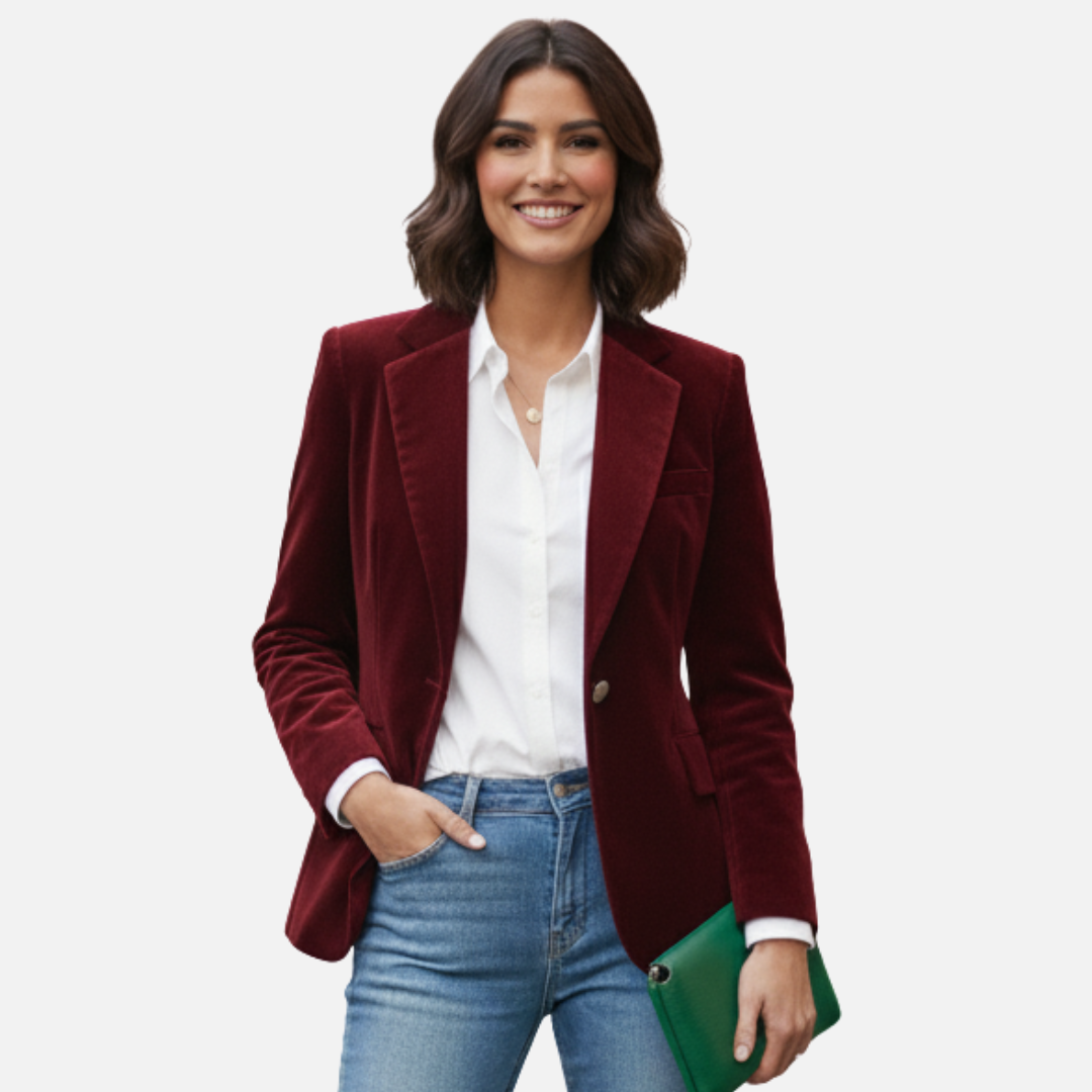 Women’s Velvet Blazer – Elegant Tailored Jacket – House of Velari