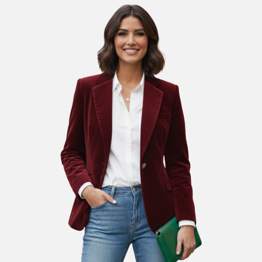 Women’s Velvet Blazer – Elegant Tailored Jacket – House of Velari
