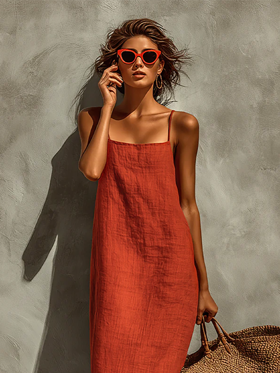 Women's Cotton Square Neck Boho Dress – House of Velari