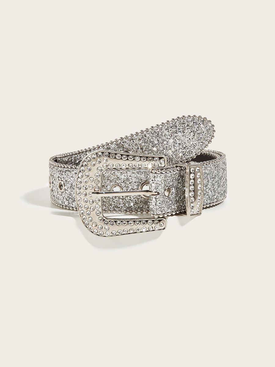 Women's Rhinestone Embellished Buckle Belt – House of Velari
