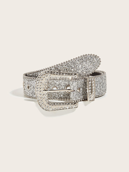 Women's Rhinestone Embellished Buckle Belt – House of Velari