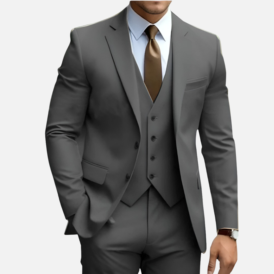 Men’s Tailored Smart Dress Three-Piece Suit – House of Velari