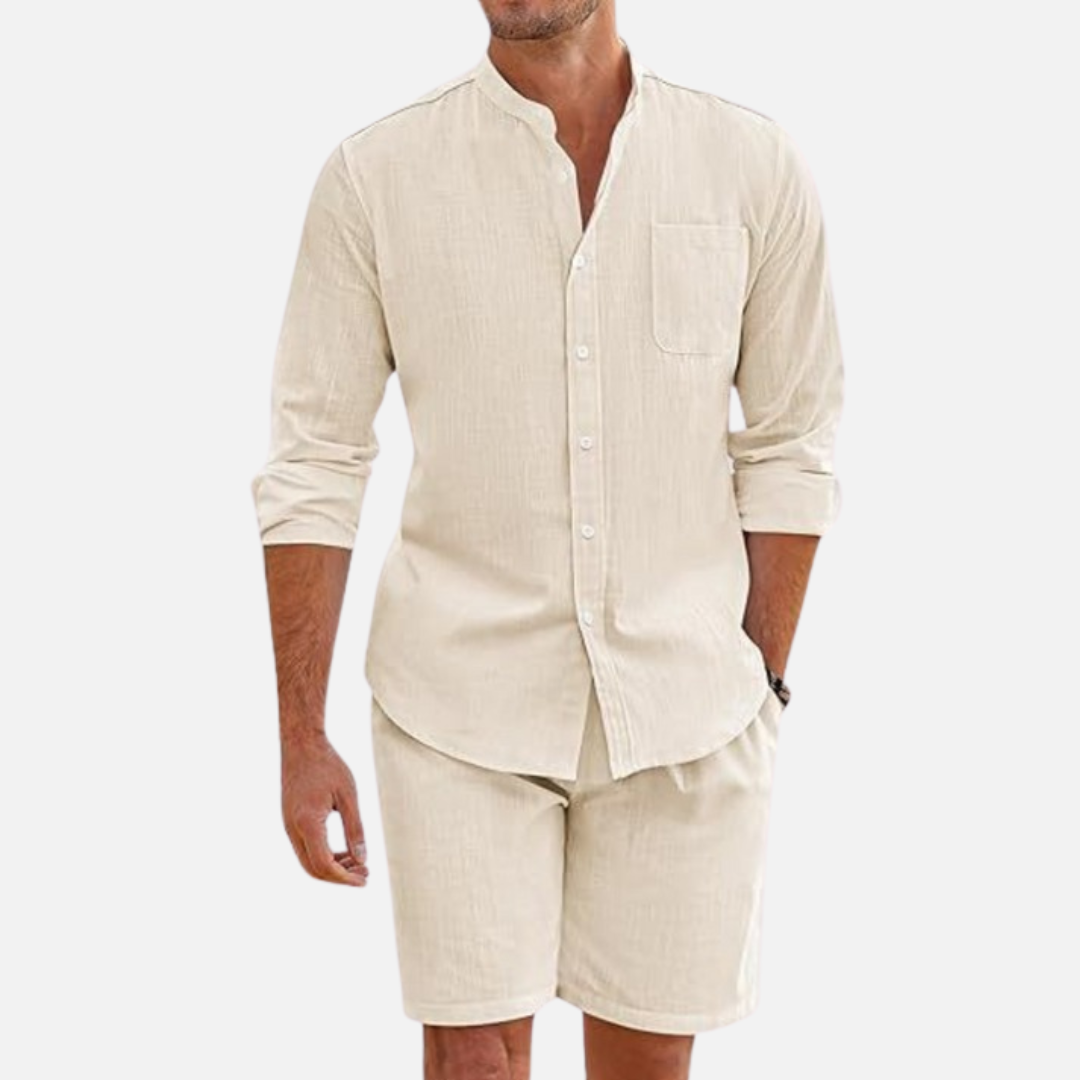 Men's Relaxed Linen Two-Piece Summer Set – House of Velari