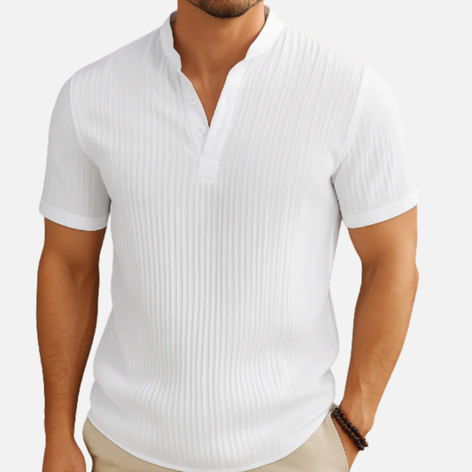 Men's Textured Waffle Knit Polo Shirt – House of Velari