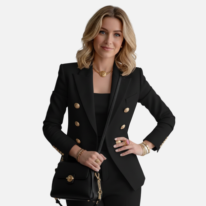 Women's Elegant Double-Breasted Blazer – House of Velari
