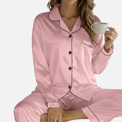 Women’s Satin Wide Pajama Set – House of Velari