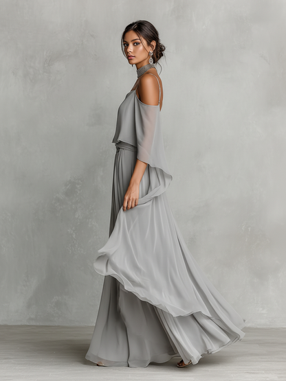 Women's Gray Chiffon Set – House of Velari