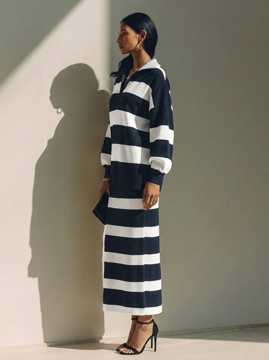 Women's Cotton Striped Two-Piece Set – House of Velari