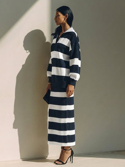 Women's Cotton Striped Two-Piece Set – House of Velari