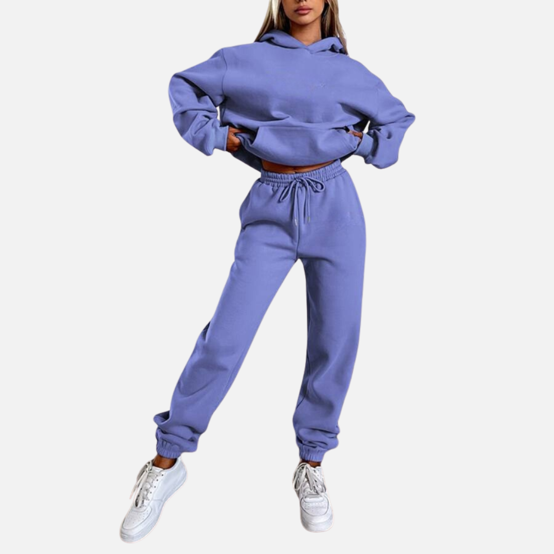 Women’s Casual Hoodie Jogger Set – Cozy Two-Piece Tracksuit – House of Velari