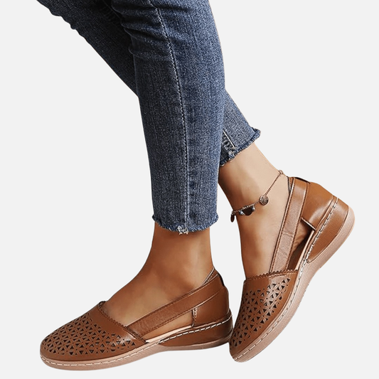 Women's Perforated Slip-On Wedge Flats Cutout – House of Velari