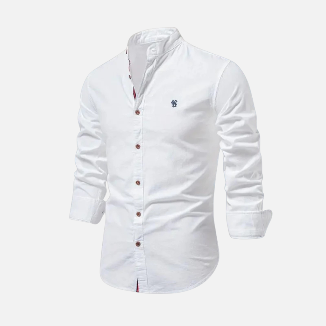 Men's Long Sleeve Mandarin Collar Shirt – House of Velari