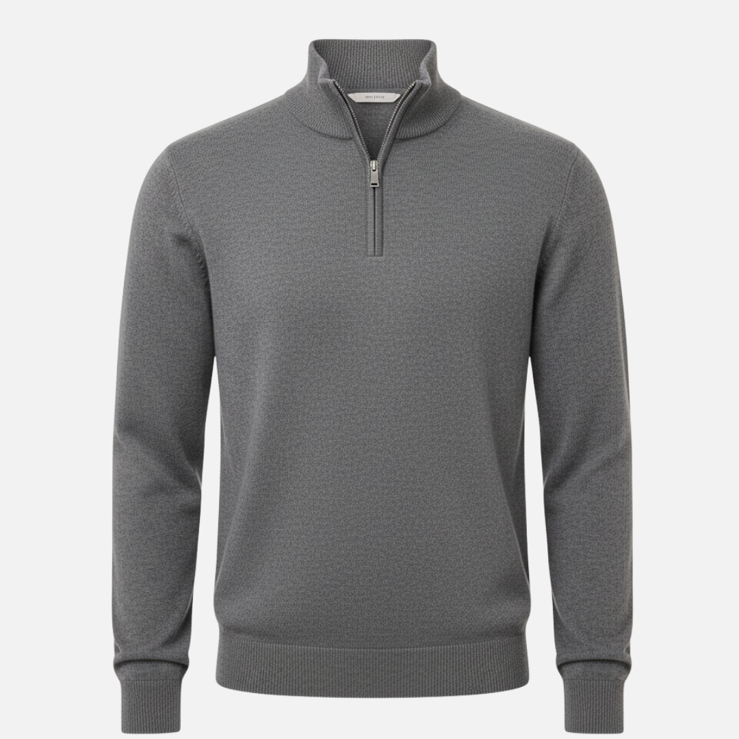 Men’s Half-Zip Sweater – Classic Knit Half-Zipper – House of Velari