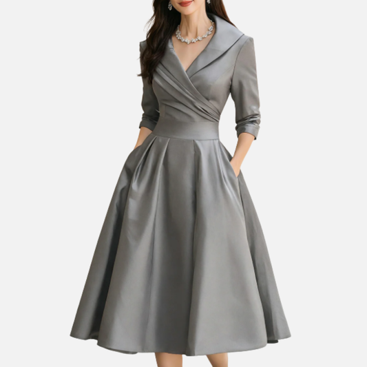 Women’s Elegant Wrap Midi Dress – House of Velari