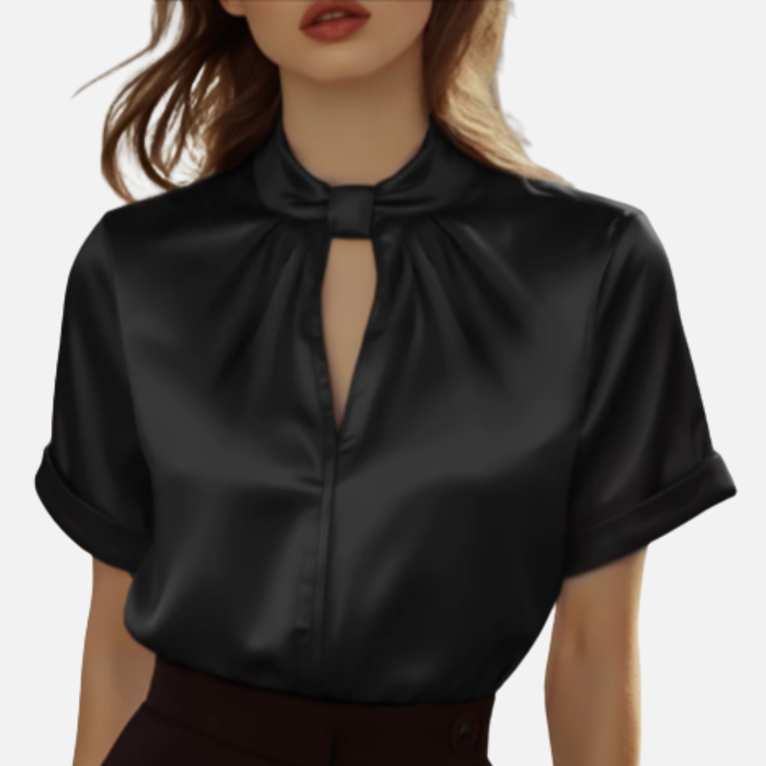 Women's Elegant Satin V-Neck Blouse – House of Velari