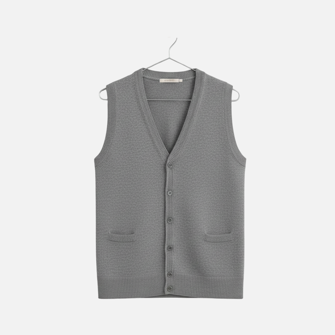 Men’s Classic Knit Button Up Vest – Cardigan – House of Velari