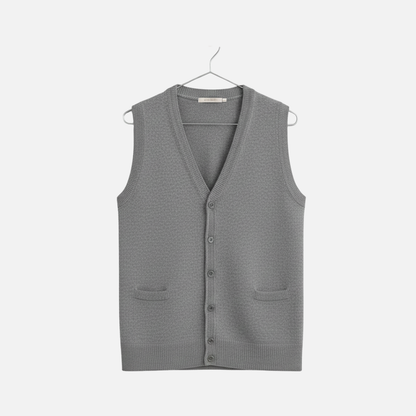 Men’s Classic Knit Button Up Vest – Cardigan – House of Velari