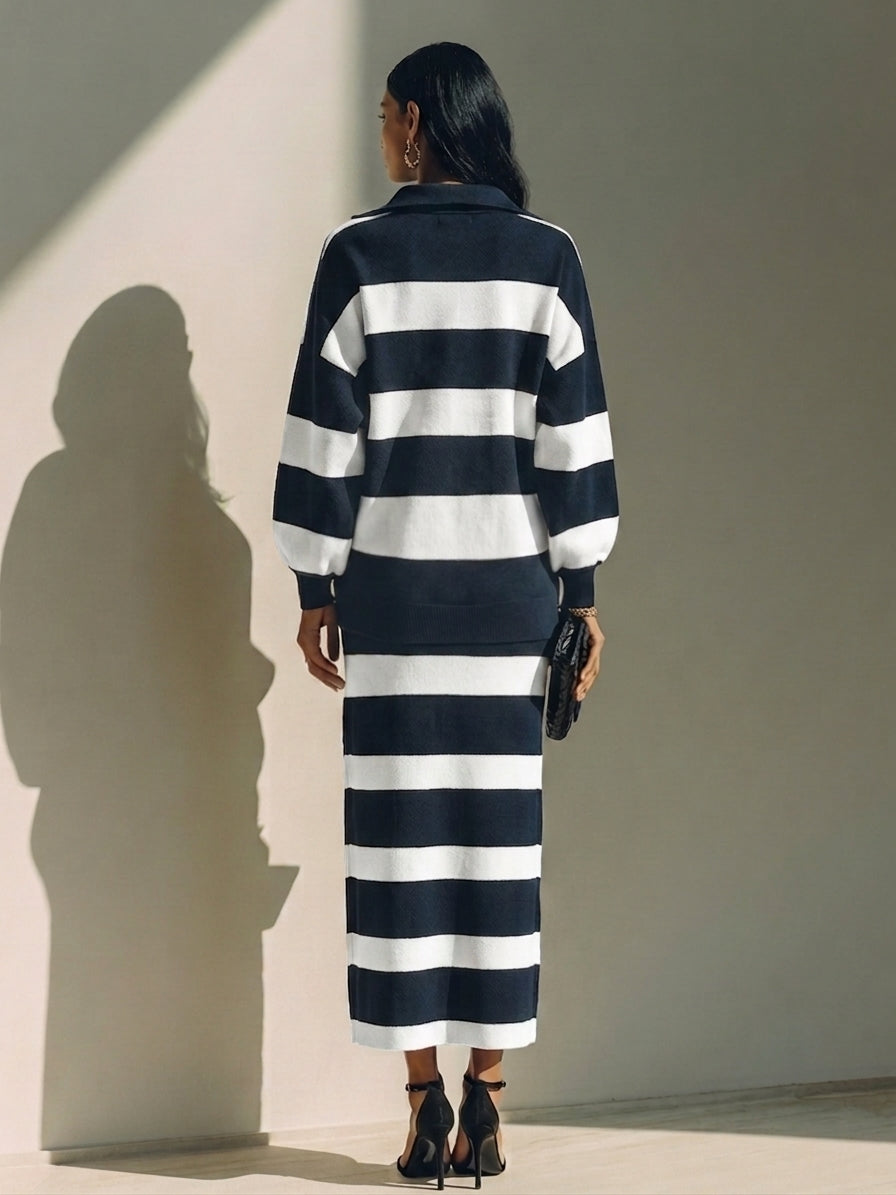 Women's Cotton Striped Two-Piece Set – House of Velari