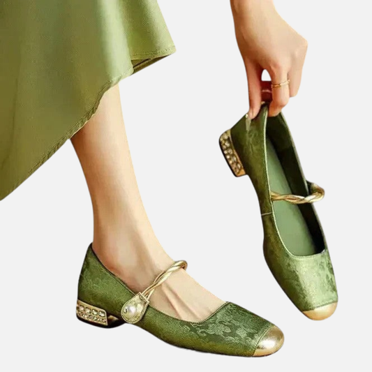 Women's Metallic Mary Janes Shoes – House of Velari