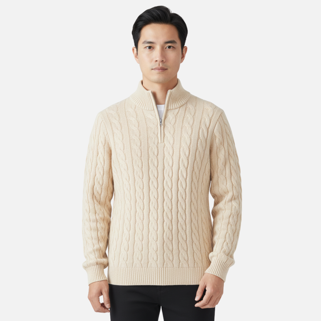 Men's Merino Wool Quarter Zip Jumper – House of Velari