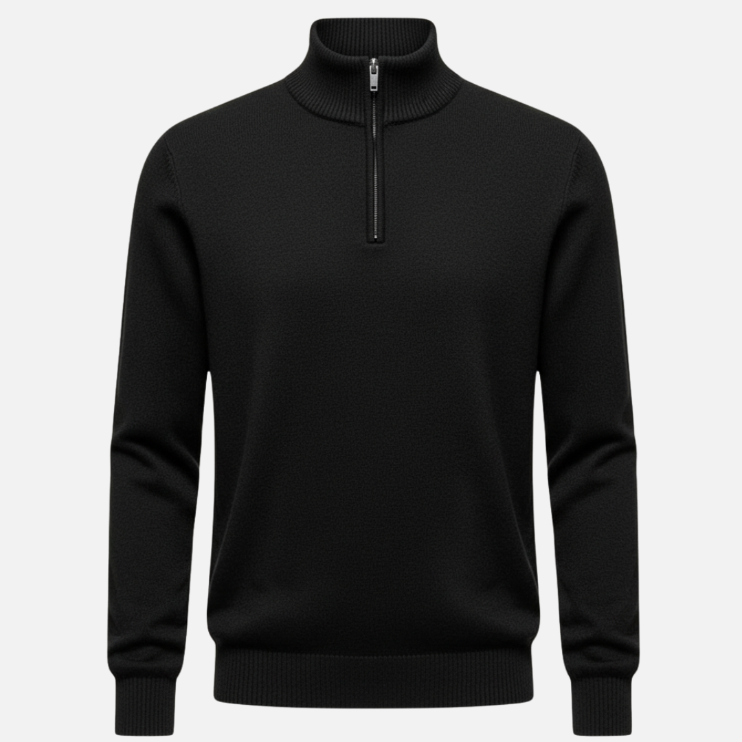 Men’s Half-Zip Sweater – Classic Knit Half-Zipper – House of Velari