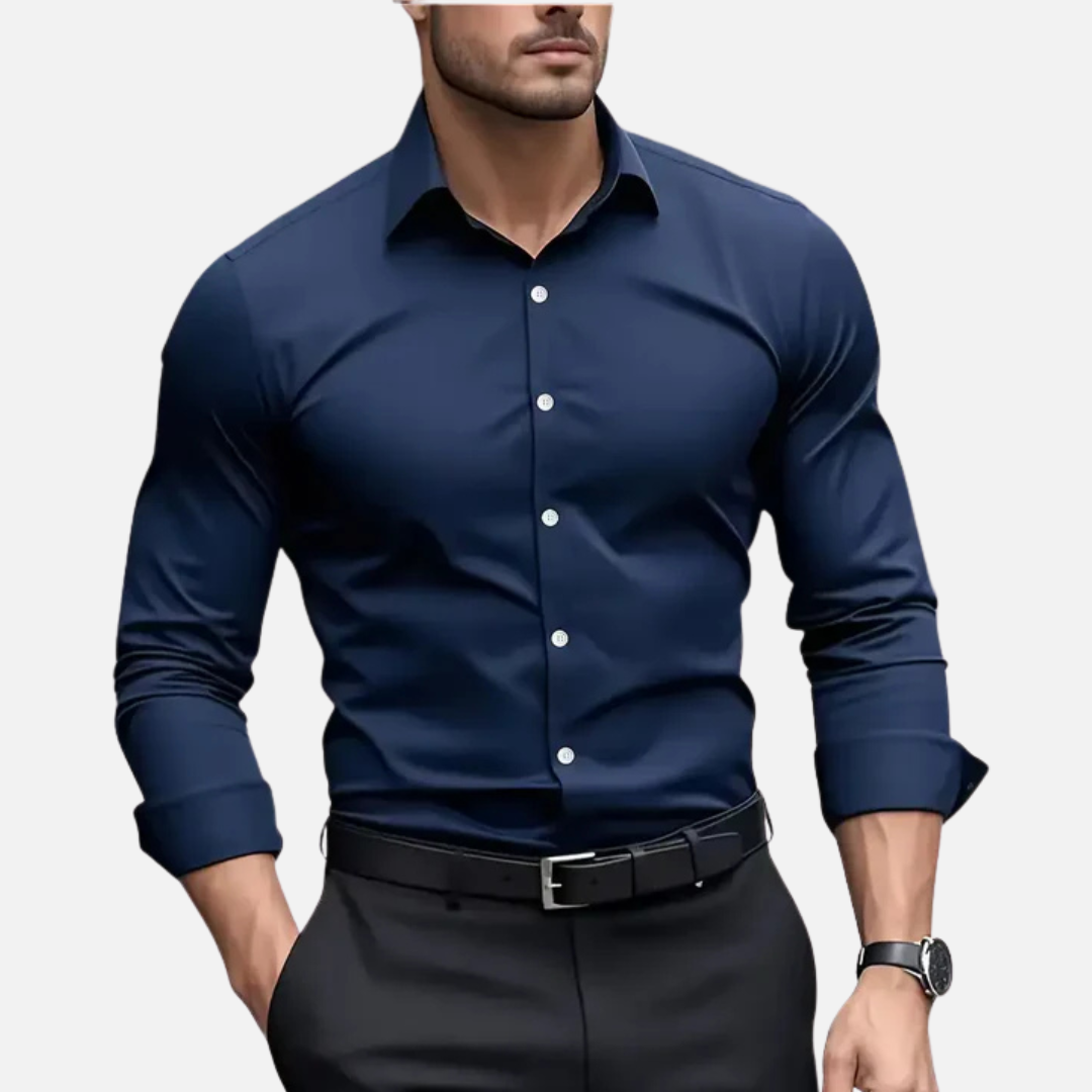 Men's Slim-Fit Long Sleeve Dress Shirt – House of Velari