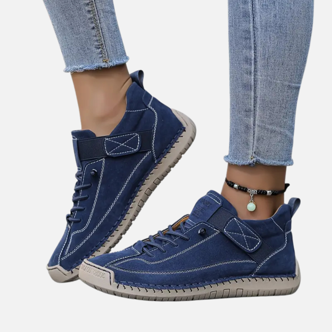 Women's Leather Ankle Walking Shoes – House of Velari