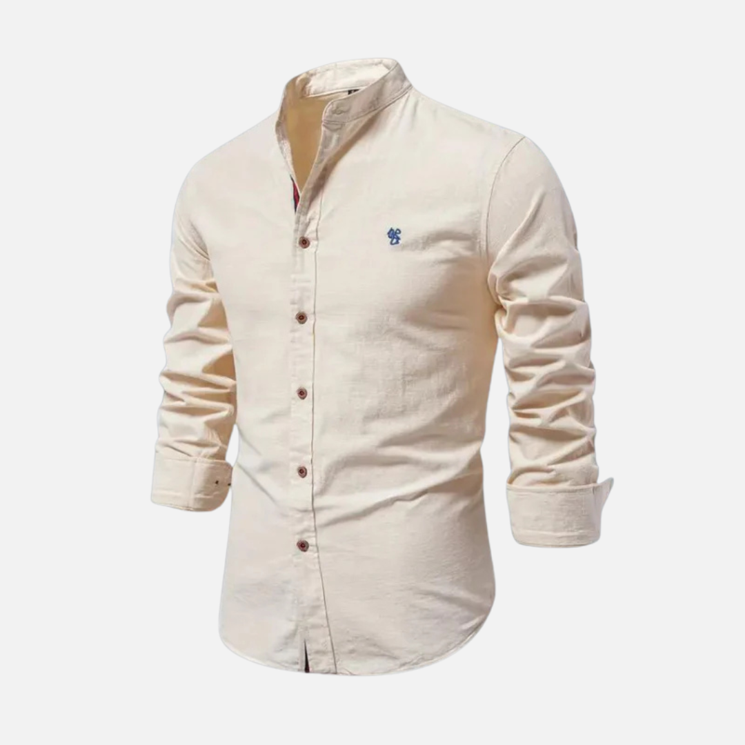 Men's Long Sleeve Mandarin Collar Shirt – House of Velari