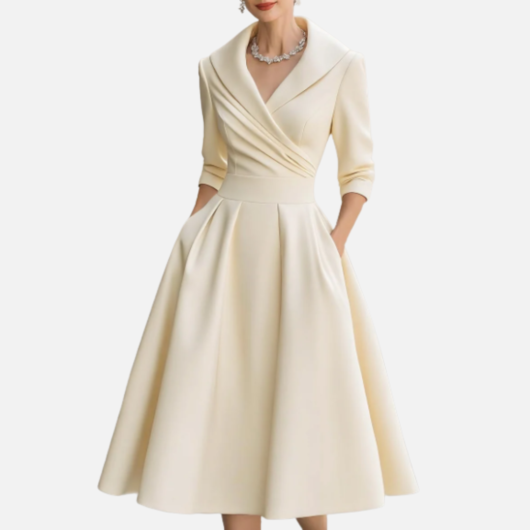 Women’s Elegant Wrap Midi Dress – House of Velari