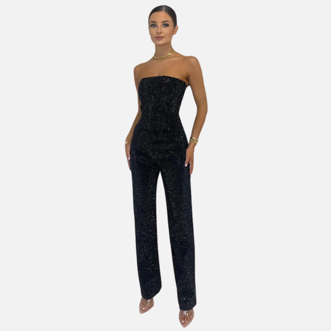 Women's Sequin Strapless Jumpsuit – House of Velari