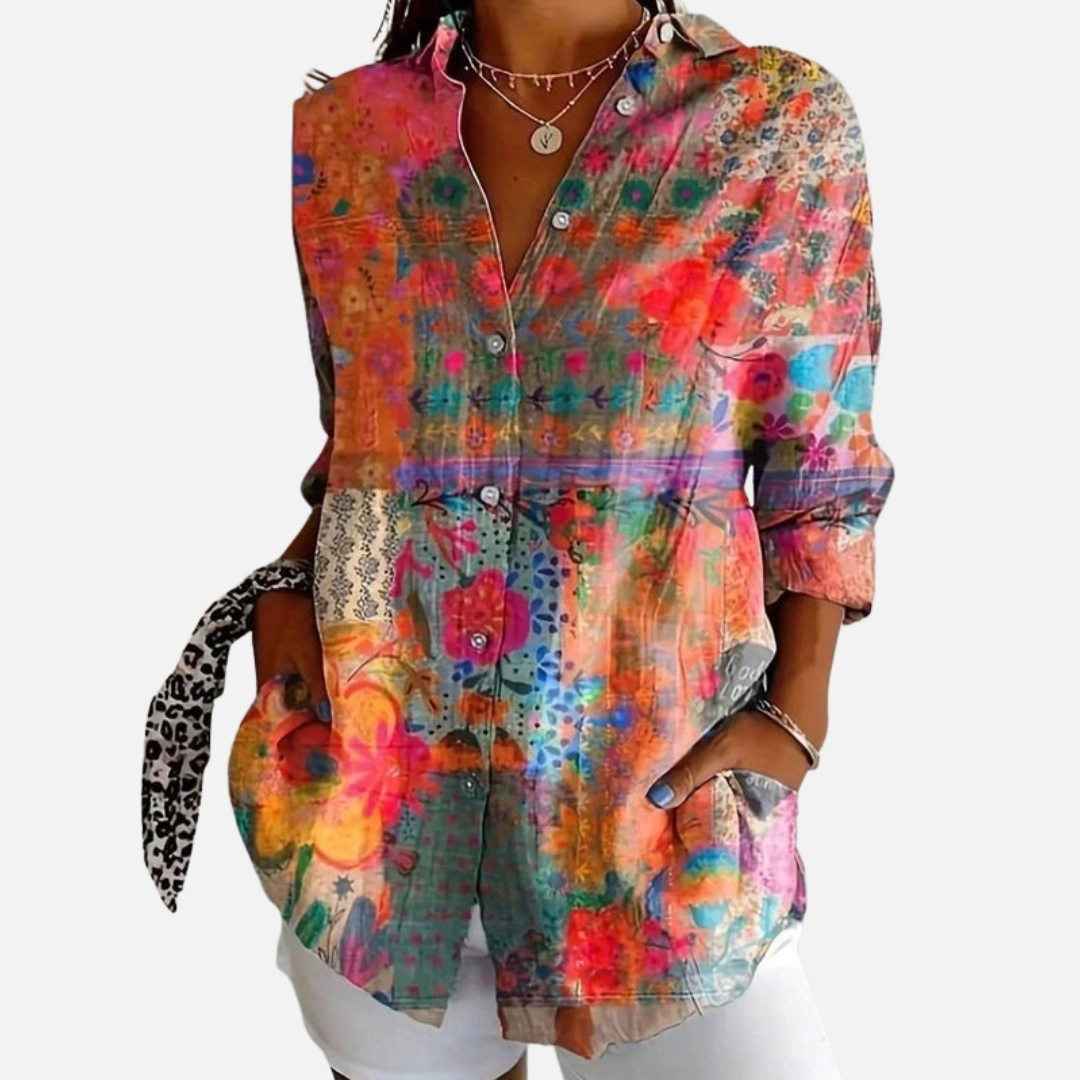 Women's Floral Button-Down Blouse – House of Velari