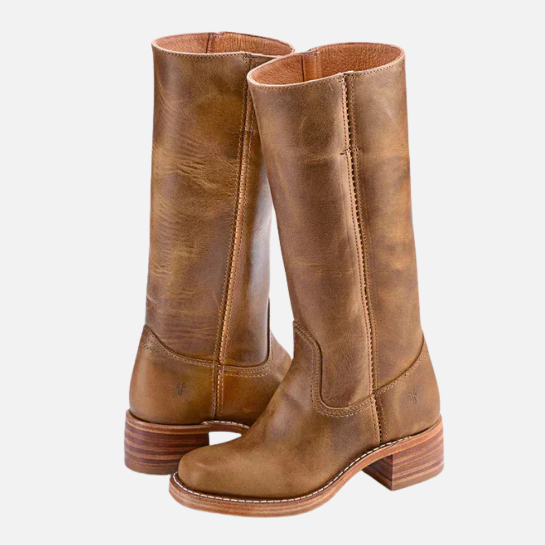 Women's Tall Leather Heeled Boots – House of Velari