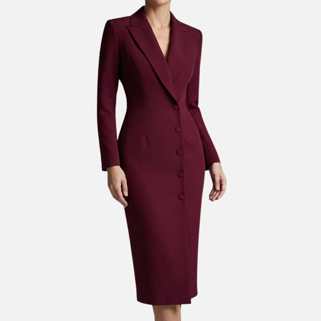 Women's Smart Lapel Midi Blazer Dress – House of Velari