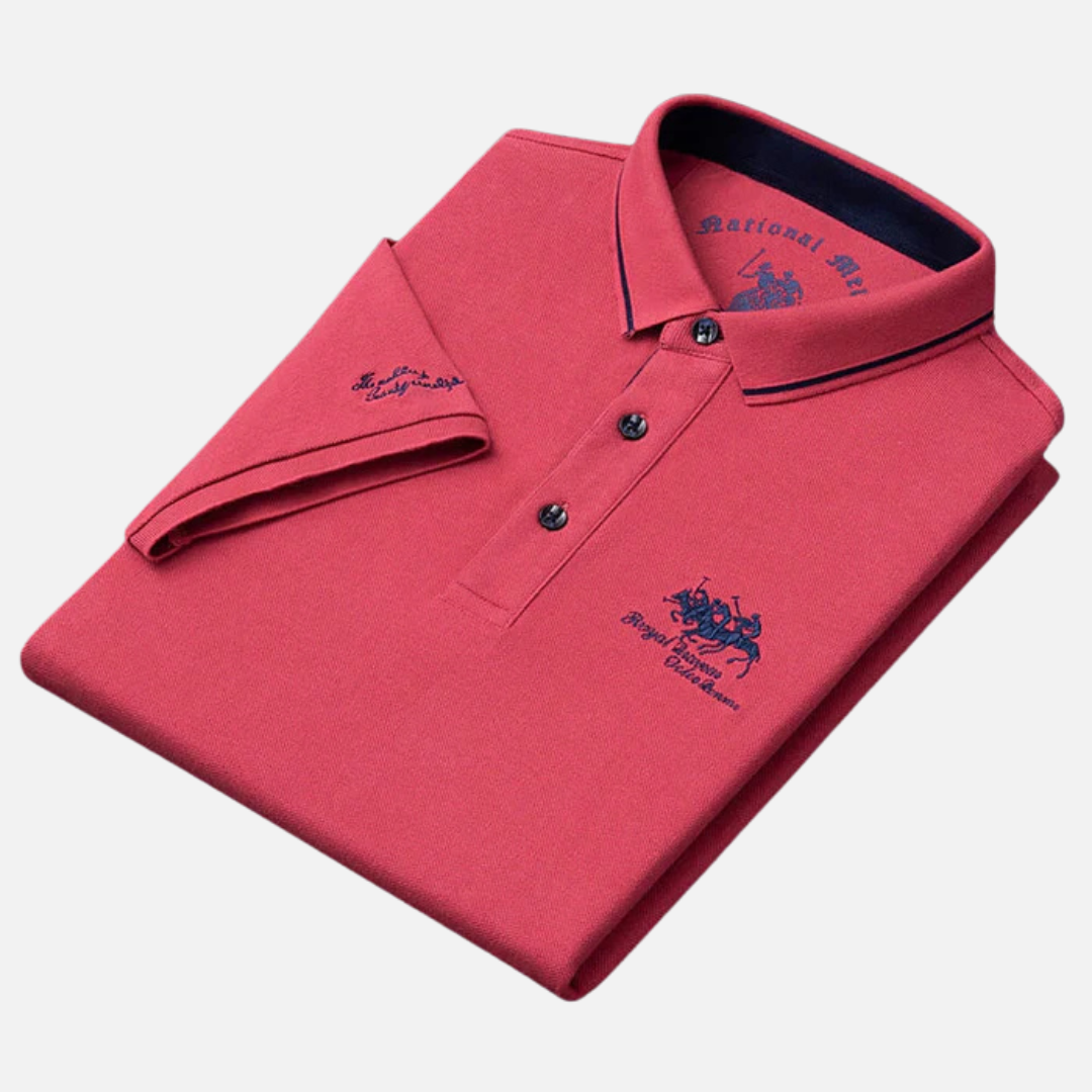 Men's Embroidered Long Sleeve Polo Shirt – House of Velari