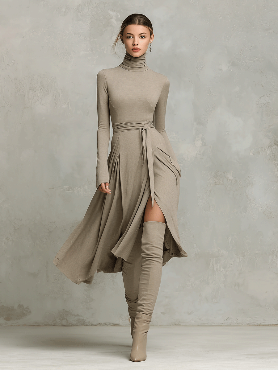 Women's Knit Figure Midi Dress – House of Velari