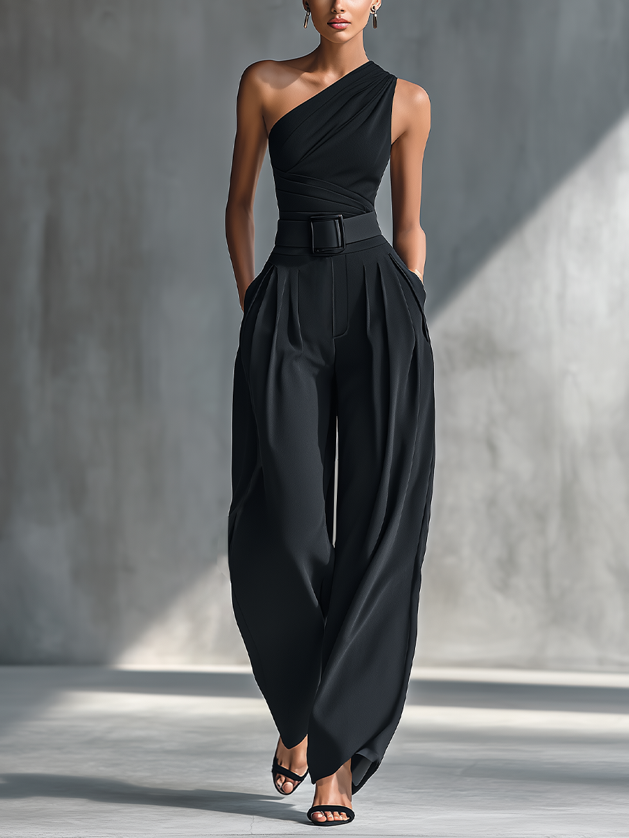 Women's Black Knit Wide-Leg Pants – House of Velari